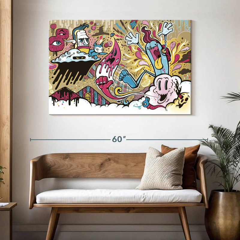 Ashelle Abstract Cartoon, 32" H x 48" W