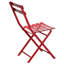 Bistro rouge pliable pour patio - table et chaises en métal 3 pièces et chaises d'extérieur compactes. Fabrication, rouille. Pour l'extérieur. Peu encombrant. Facile à assembler. Supporte 330 lb Idéal bistro