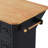 56 Inch Kitchen Island With Drop Leaf, Power Outlet, Storage, And Embossed Vertical Stripe Design For Modern And Rustic Kitchens