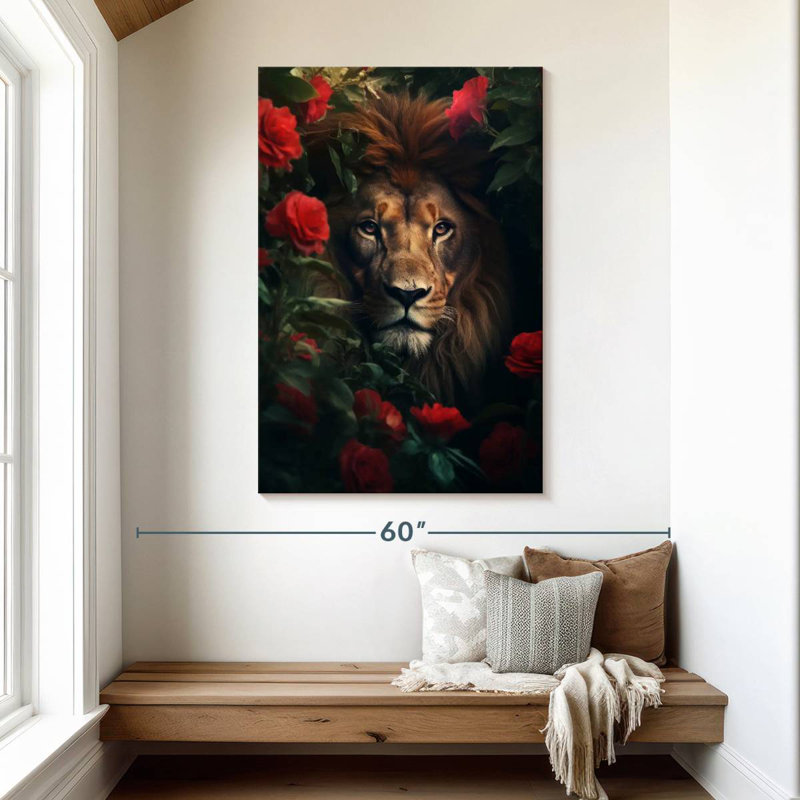 Brampt Lion Flowers, 48" H x 32" W