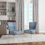 Chaise d'appoint rembourrée à motif Blue Tartan