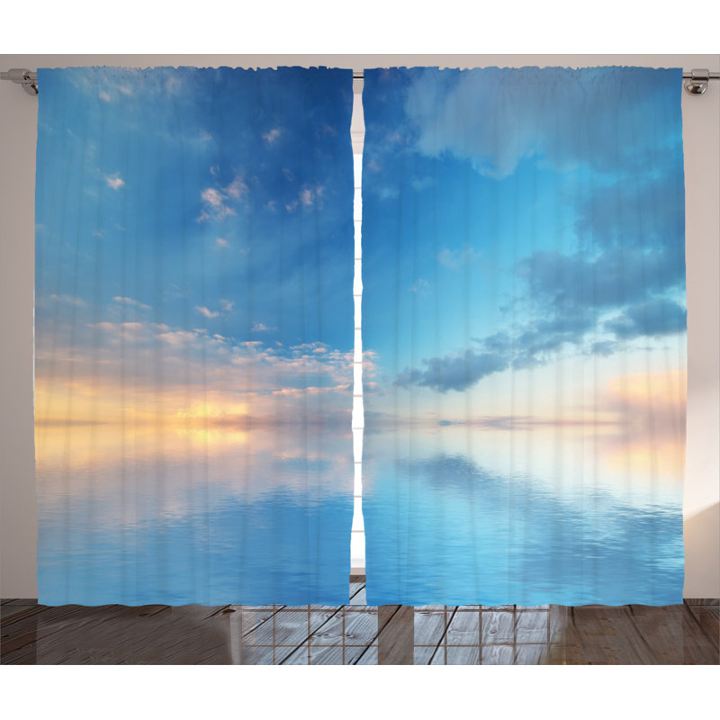 Nature Semi-Sheer Rod Pocket Curtain Panels, 54" x 63"
