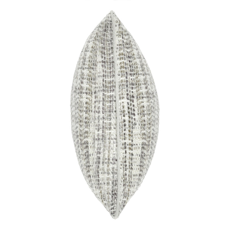 Beige and Ivory Handwoven Linen Throw Pillow