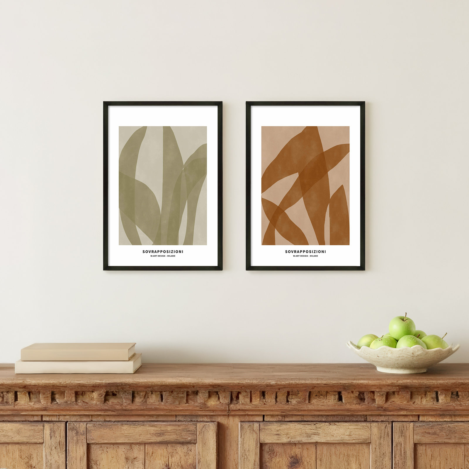 Zabini "Marine Flora 3 and 4" 2-Piece Print Set, Black, 10" H x 7" W x 1.25" D