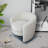 White Boucle Lounge Chair