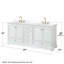 Ensemble de meuble-lavabo double autoportant 80 po avec plateau en quartz Deborah-98207322-98207326-98207319