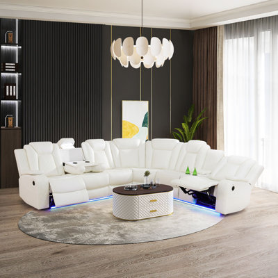 Power Sectional Recliner Sofa Set