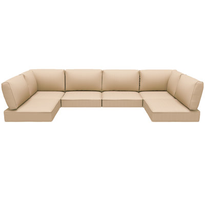 Outdoor Replacement Cushions for Patio Furniture,Water-Resistant Sofa Cushions for Rattan Wicker Sectional Patio Conversation Sets,14-Piece Outdoor Co