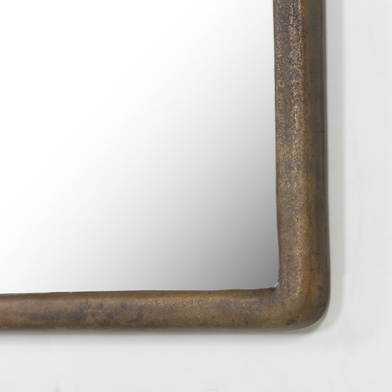 Patz Mantel Mirror, Antiqued Brass