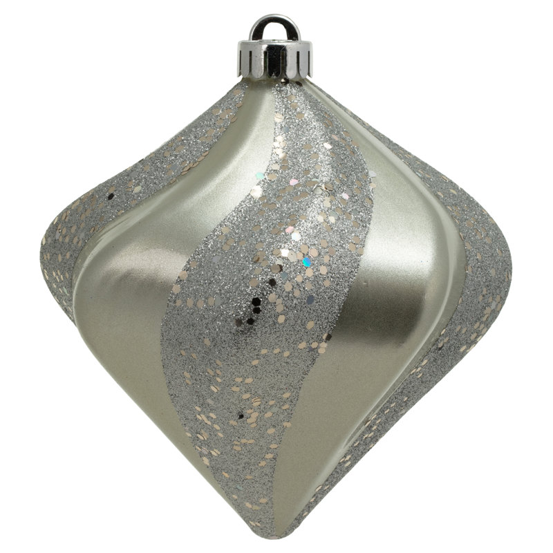 Ornement de Noël Swirl Diamond, Argent