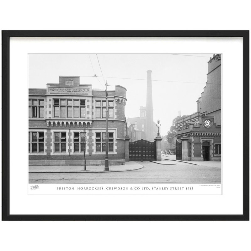 Preston, Horrockses, Crewdson & Co Ltd, Stanley Street 1913 - Single Picture Frame Print, 45cm H x 60cm W x 2.3cm D