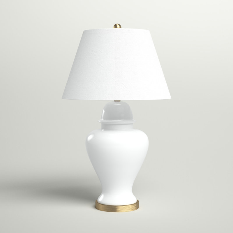 Ceramic Table Lamp, White