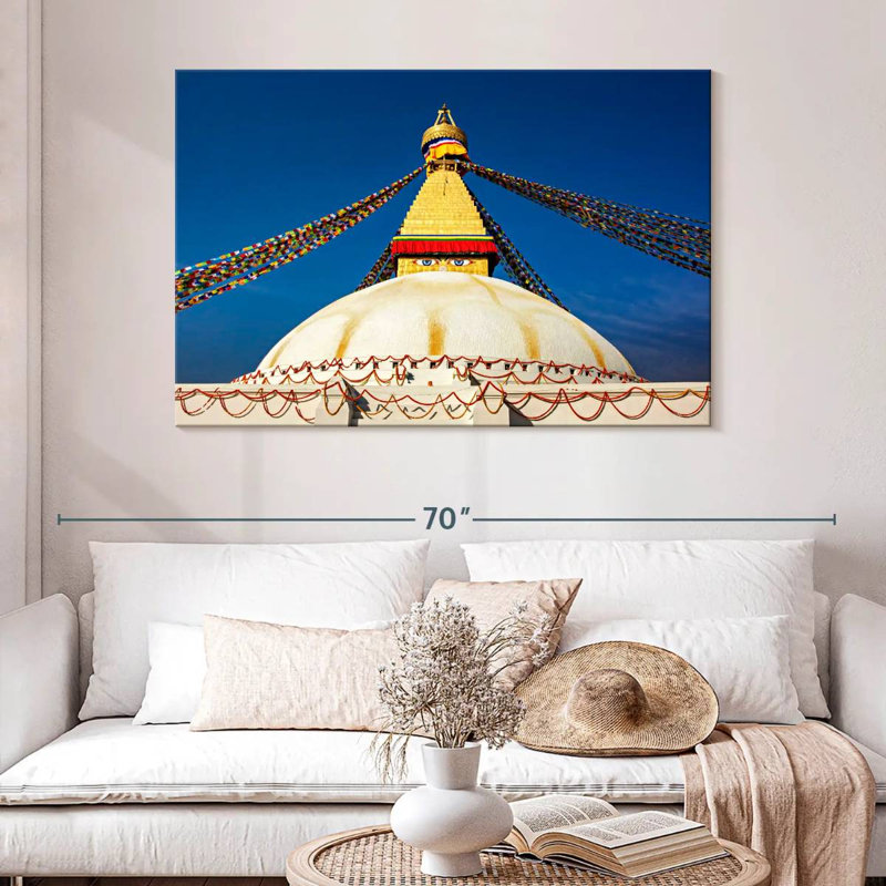 Adella Boudhanath Stupa, H 32 po x l 48 po