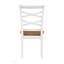 Ensemble de salle à manger 7 pièces avec chaises à dossier en X double, style champêtre en bois pour des expériences culinaires confortables et invitantes