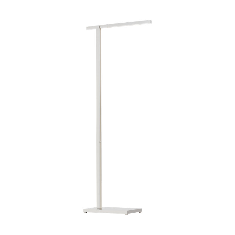 Mick De Giulio Stagger 1-light medium floor lamp in nightshade black finish, Polished Nickel