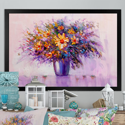 Peinture d'un bouquet de marguerites de Marguerite II - reproduction sur toile