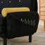 Fauteuil inclinable en velours noir avec causeuse-984214950