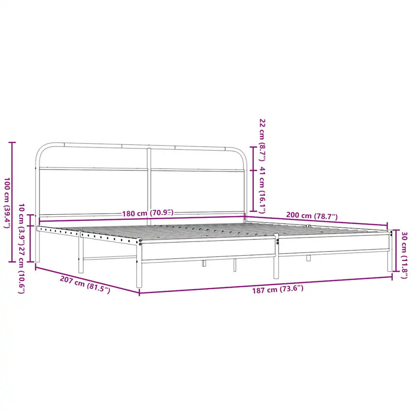 Amyra Bed, 180 x 200 cm