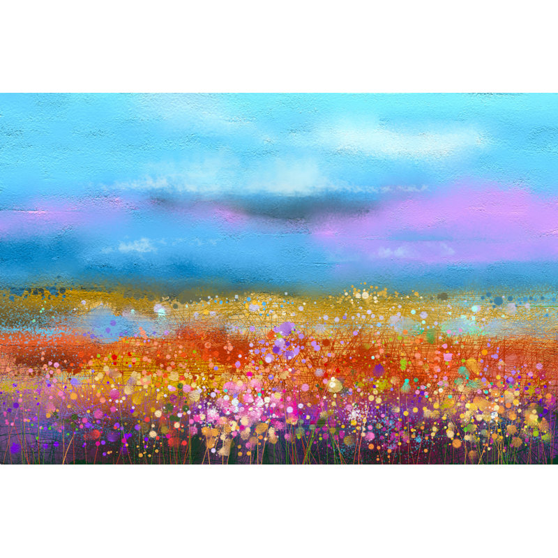 Abstract Colorful Oil Painting Landscape Background by Nongkran_ch - Wrapped Canvas Painting, 51cm H x 76cm W x 3.8cm D