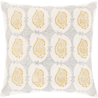 Housse de coussin en coton à motif cachemire 20 po