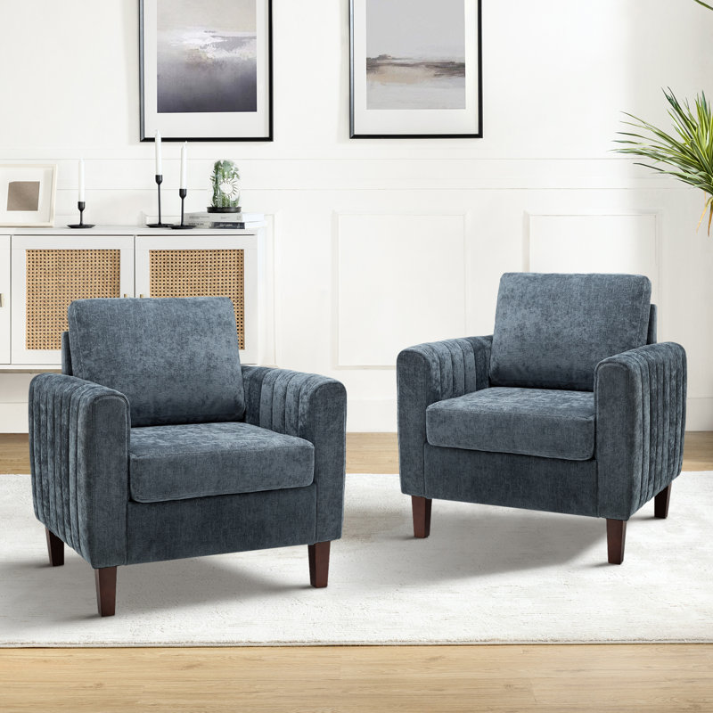 Fauteuil club l 32,5 po Ardarius, Polyester marine