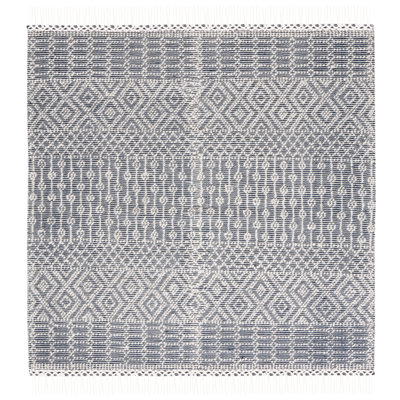 Aldeline Southwestren Handmade Flatweave Wool Ivory/Navy Area Rug