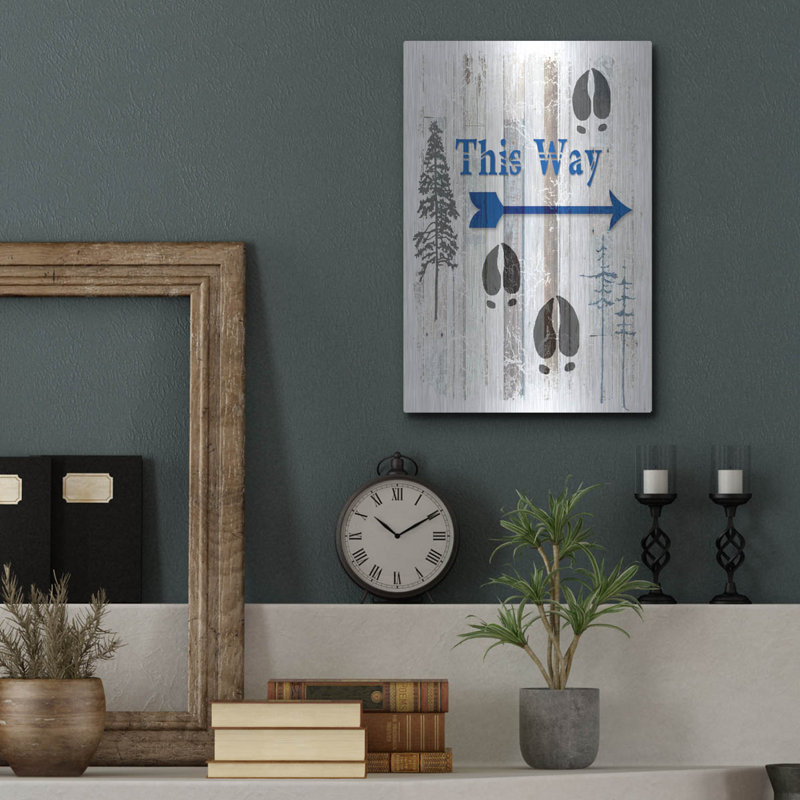 «The Blue Moose - This Way I» par Lightbox Journal, art mural en métal, 16 po x 24 po, H 16 po x l 12 po