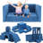 Non-Toxic Kids Modular Play Couch, 12-Piece Convertible Foam Sofa with Removable Covers, Safe Playroom Floor Cushion for Toddlers and Children-1428880554-1428880553