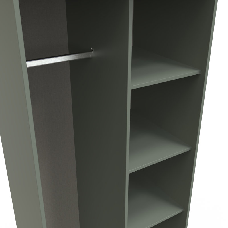 Fully Assembled 2 Door Wardrobe, Reed Green, 182.5cm H x 74cm W x 53cm D