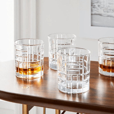 Ensemble de 4 verres à whisky Mosaic