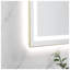 Miroir de salle de bain 72 "x 28" à DEL avec façade et rétroéclairage, finition or brossé, applique murale pour meuble-lavabo