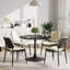 Ensemble de table de salle à manger à piédestal 5 pièces et 4 chaises-626487511-608168068-626487516