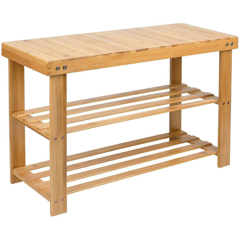 Solid Wood Storage Bench