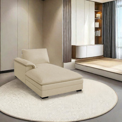 Chaise longue rembourrée en tissu éponge simple de style moderne
