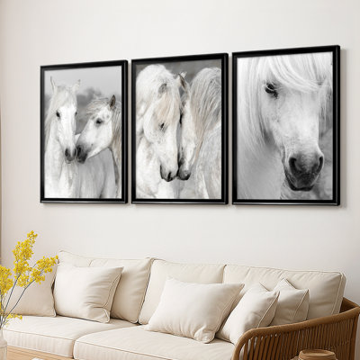 Affection I  -Custom Framed  Wrapped Gallery Canvas - 3 Pieces