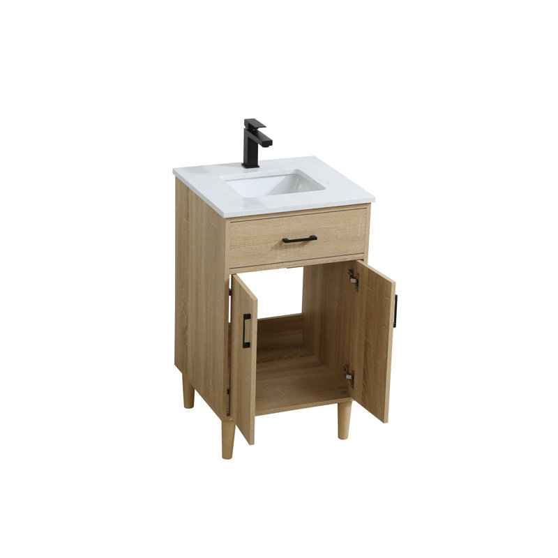 Meuble-lavabo simple 20 po Chandler, Bois de manguier