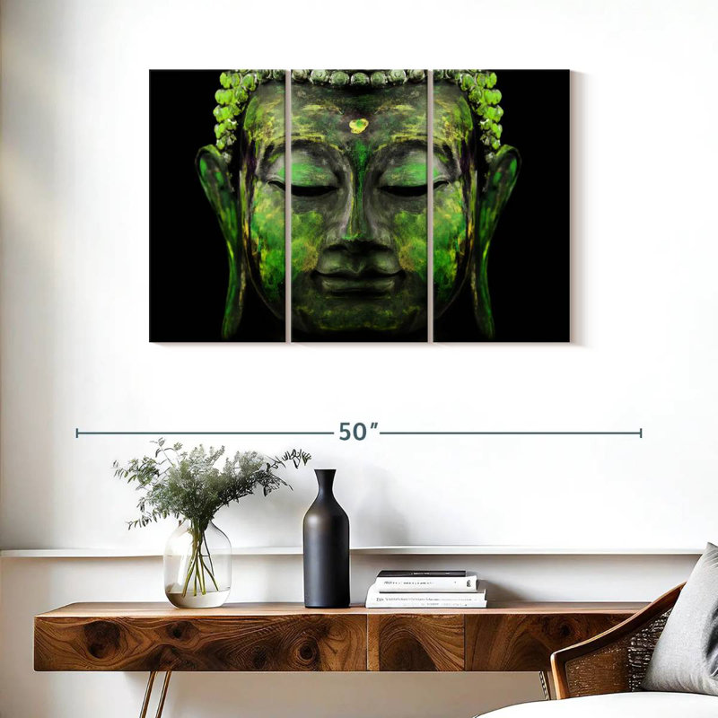 Adella Green Buddha, 24" H x 38" W