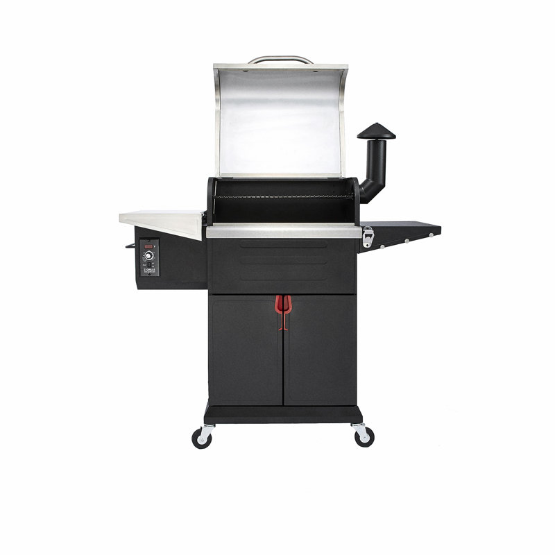 Fumoir à bois et gril à granulés ZGRILLS, Noir/argenté