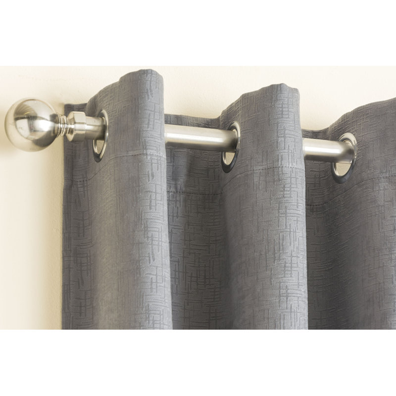 Biller Eyelet Thermal Light Reducing Curtain, Grey, 229cm Width x 137 cm Drop