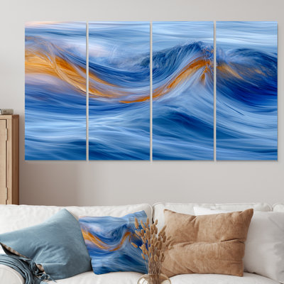 Maier - Abstract Modern Waves Wall Art 4 Piece