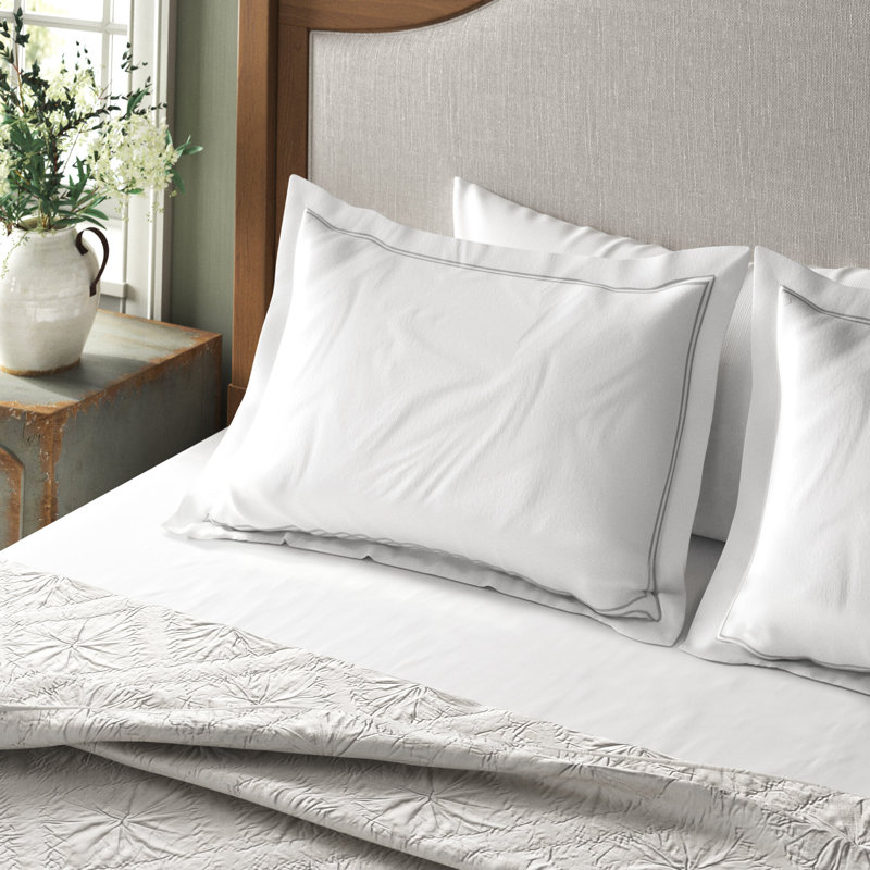 Coltrane 2 Piece 100% Cotton Envelope Sham Set, Silver Sage