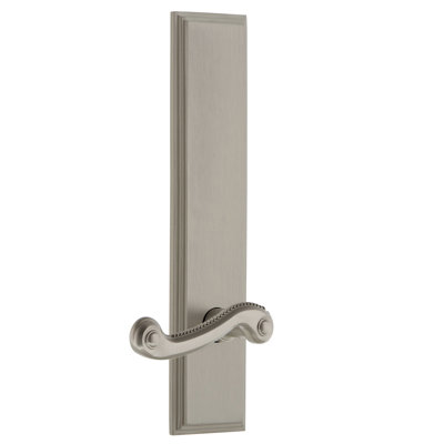 Grandeur Carré Tall Plate Passage with Newport Lever