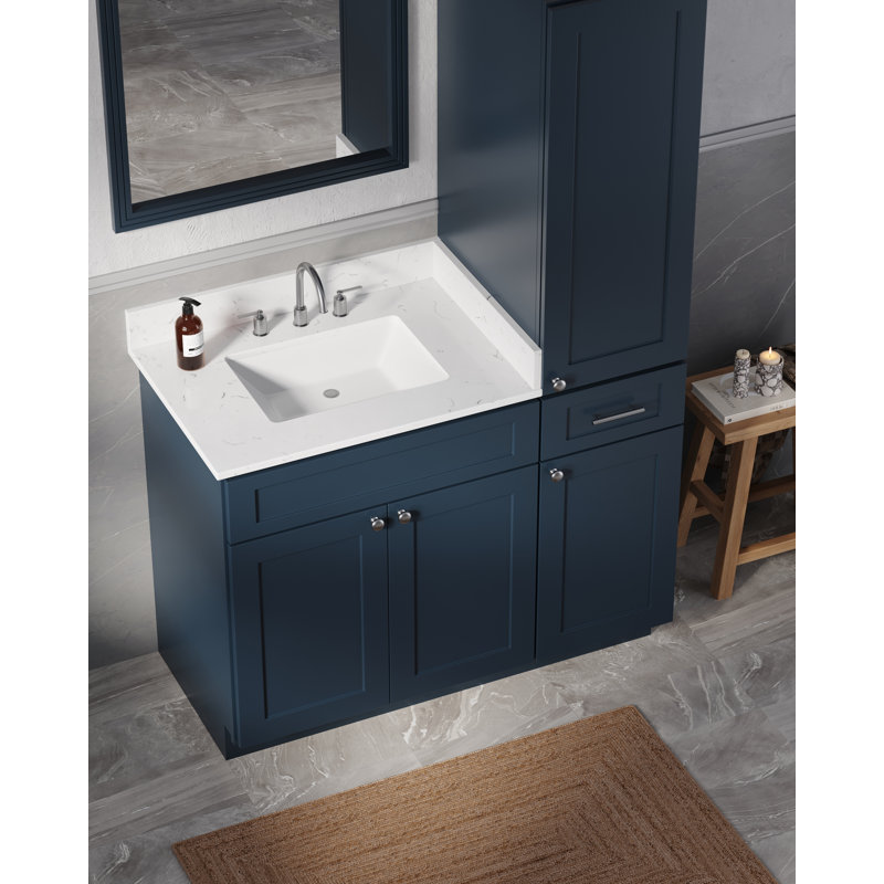 Meuble-lavabo simple 45 po Disar, Bleu
