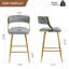 Ensemble de tabourets de bar à hauteur de comptoir 2,26 po Corduroy Kitchen Island-125535991