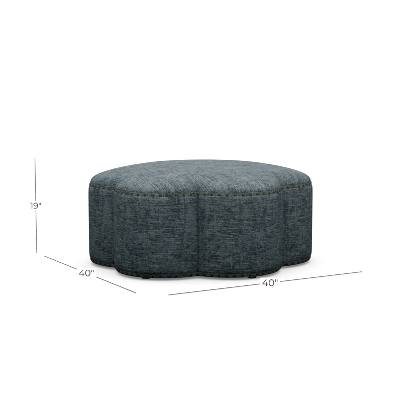 Kate 40" Ottoman, Churchill 351937, Silver