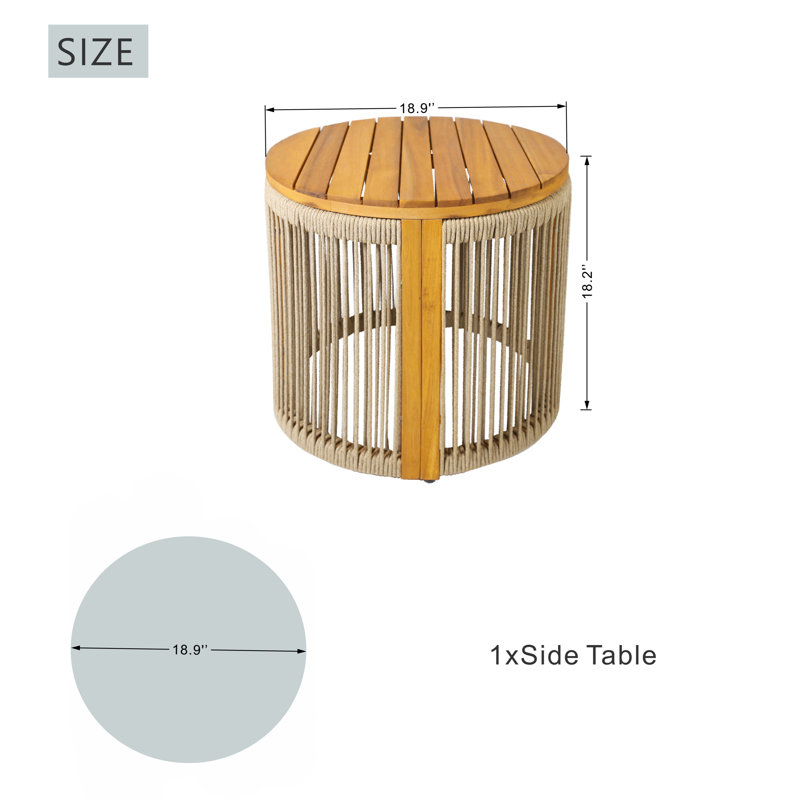 Table d'appoint d'extérieur Ekua
