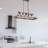 Rustic Farmhouse Chandelier With Wood And Metal Design, 5-Light Linear Ceiling Fixture For Dining Room And Kitchen Island-172287276