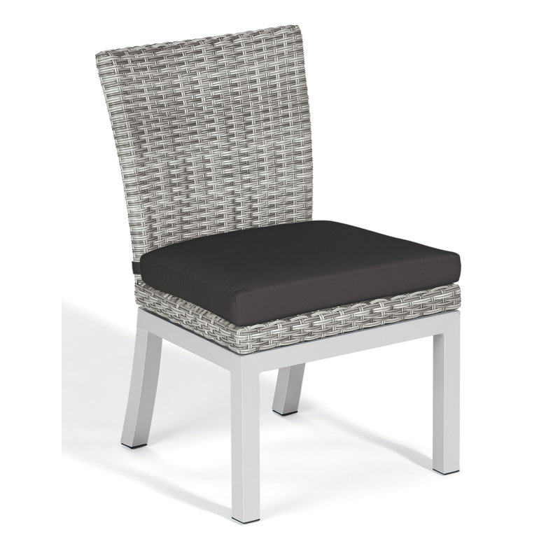 Chaise de patio avec coussin Argento, Noir de jais