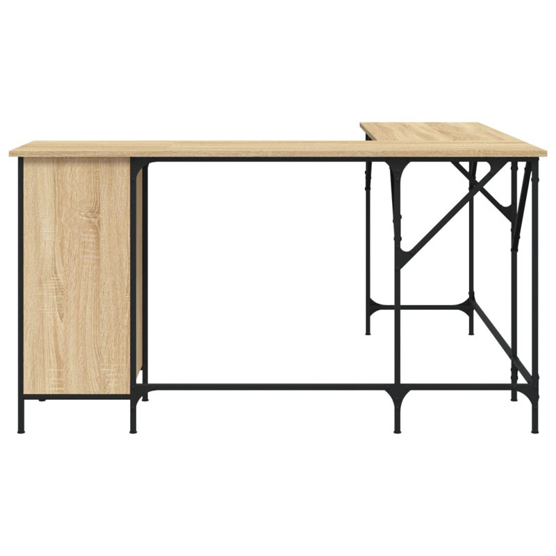 Desk 141x141x75 cm Engineered Wood, Sonoma Oak