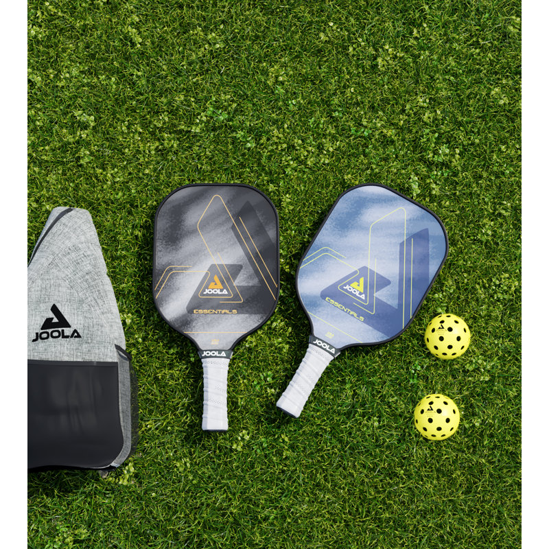 Joola Essentials Pickleball Paddles Set With Reinforced Fiberglass Surface And Honeycomb Polypropylene Core - Pickleball Set Includes 2 Pickleball Rackets, 2 Pickleball Balls, And Sling Bag